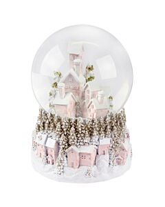 Gisela Graham Pastel Village Snow Globe w/LED Light